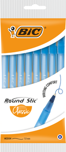 BIC Kuličkové pero ROUND STIC, modré 8 ks  8 ks